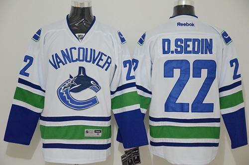 Daniel Sedin Vancouver Canucks white jersey