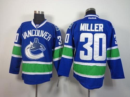 Ryan Miller Vancouver Canucks blue jersey