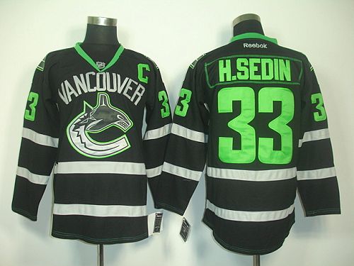 Henrik Sedin Vancouver Canucks black jersey