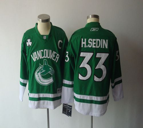 Henrik Sedin Vancouver Canucks green jersey