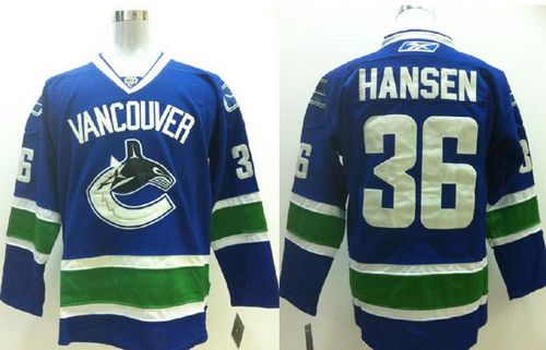 Jannik Hansen Vancouver Canucks blue jersey