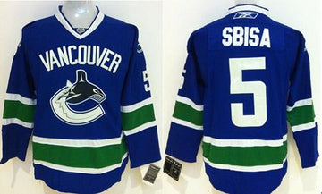 Luca Sbisa Vancouver Canucks blue jersey