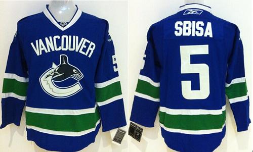 Luca Sbisa Vancouver Canucks blue jersey