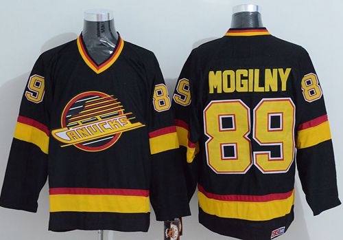 Alexander Mogilny Vancouver Canucks black Throwback jersey