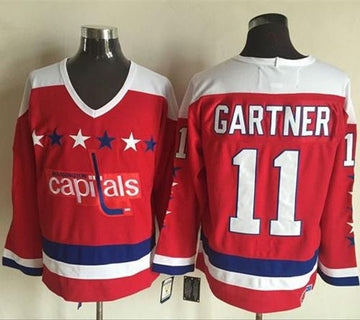 Mike Gartner Washington Capitals red Throwback jersey