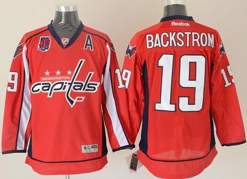 Nicklas Backstrom Washington Capitals red jersey