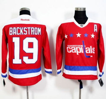 Nicklas Backstrom Washington Capitals red Alternate jersey