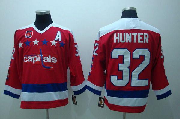 Hunter Washington Capitals red Throwback jersey