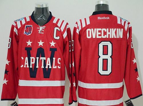 Alex Ovechkin Washington Capitals red Winter Classic jersey