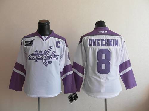 Alex Ovechkin Washington Capitals white-purple jersey