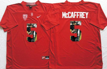 Christian McCaffrey Stanford Cardinal red Fashion jersey