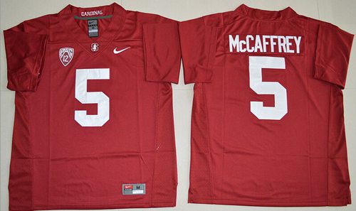Christian McCaffrey Stanford Cardinal red jersey