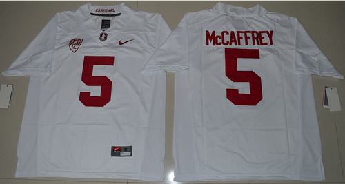 Christian McCaffrey Stanford Cardinal white jersey