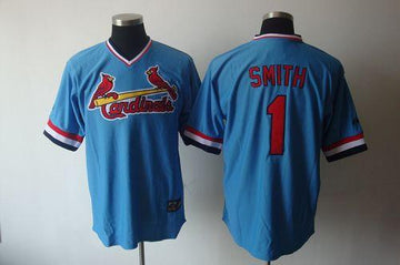 Ozzie Smith St. Louis Cardinals blue Throwback jersey
