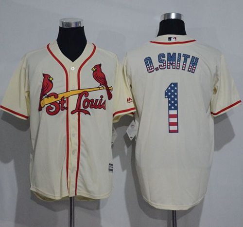 Ozzie Smith St. Louis Cardinals cream Fashion jersey