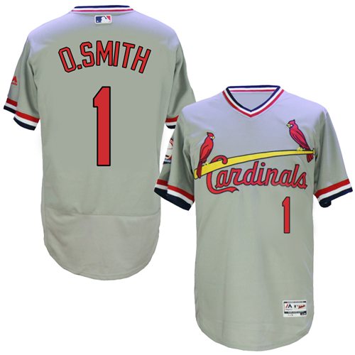 Ozzie Smith St. Louis Cardinals grey Authentic jersey