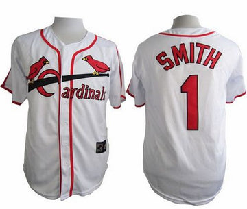 Ozzie Smith St. Louis Cardinals white Throwback jersey