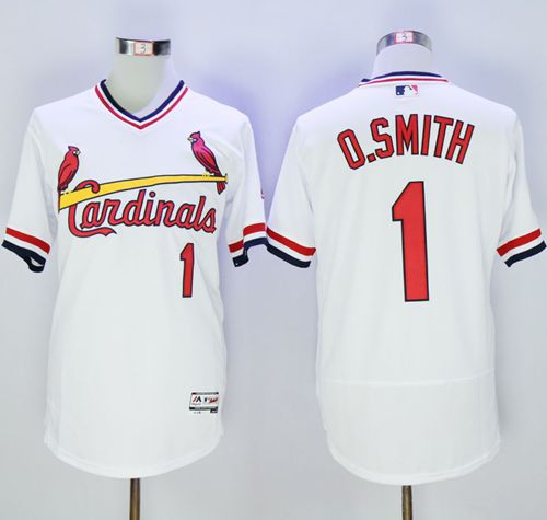 Ozzie Smith St. Louis Cardinals white Authentic jersey