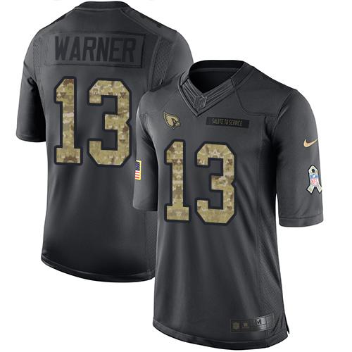 Kurt Warner Arizona Cardinals black Salute To Service jersey