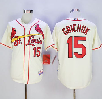 Randal Grichuk St. Louis Cardinals cream jersey
