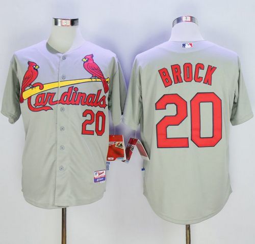 Lou Brock St. Louis Cardinals grey jersey