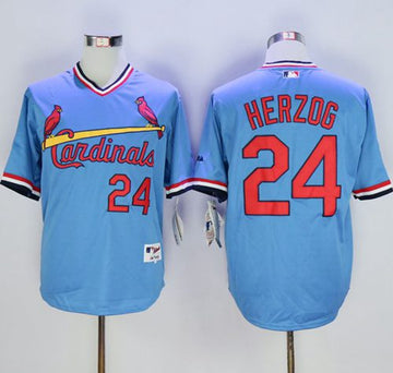 Whitey Herzog St. Louis Cardinals blue jersey