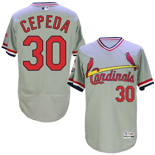 Orlando Cepeda St. Louis Cardinals grey Authentic jersey