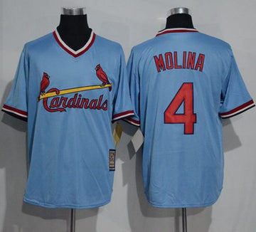 Yadier Molina St. Louis Cardinals blue Throwback jersey