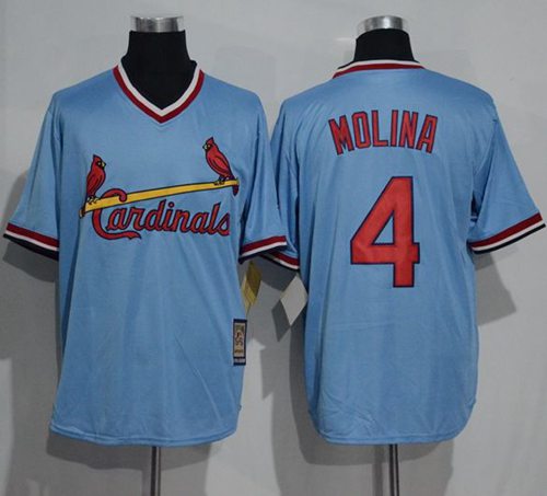 Yadier Molina St. Louis Cardinals blue Throwback jersey