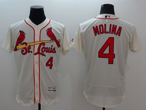 Yadier Molina St. Louis Cardinals cream Authentic jersey
