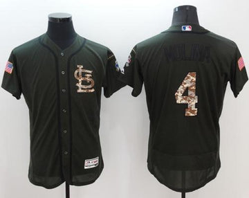 Yadier Molina St. Louis Cardinals green Salute To Service jersey