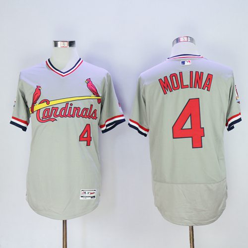 Yadier Molina St. Louis Cardinals grey Authentic jersey