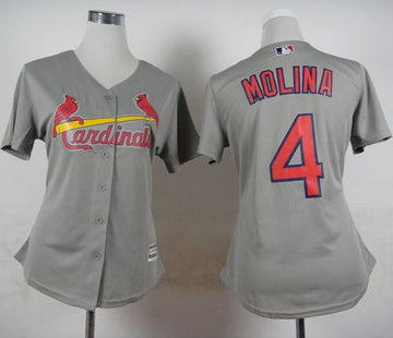 Yadier Molina St. Louis Cardinals grey Road jersey
