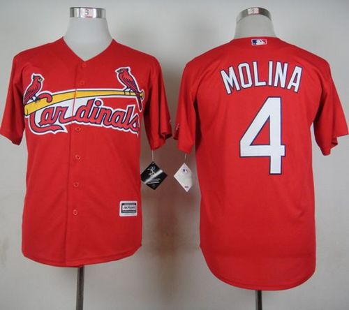 Yadier Molina St. Louis Cardinals red jersey