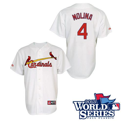 Yadier Molina St. Louis Cardinals white jersey