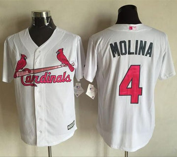 Yadier Molina St. Louis Cardinals white jersey