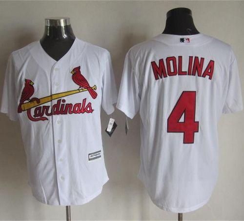 Yadier Molina St. Louis Cardinals white jersey