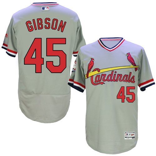 Bob Gibson St. Louis Cardinals grey Authentic jersey