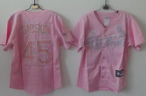 Bob Gibson St. Louis Cardinals pink Fashion jersey