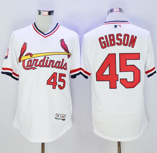 Bob Gibson St. Louis Cardinals white Authentic jersey