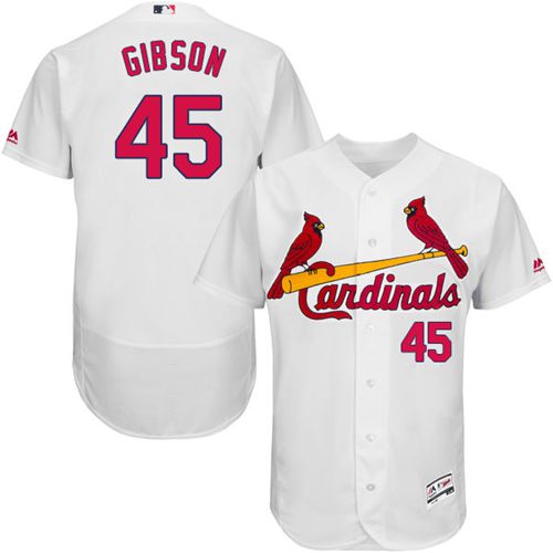Bob Gibson St. Louis Cardinals white Authentic jersey