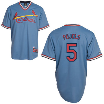 Albert Pujols St. Louis Cardinals blue Throwback jersey