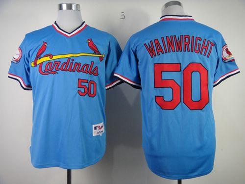Adam Wainwright St. Louis Cardinals blue jersey