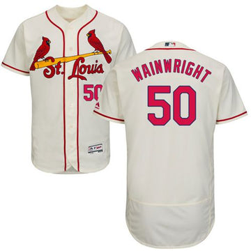 Adam Wainwright St. Louis Cardinals cream Authentic jersey