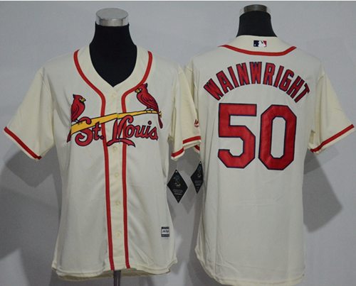 Adam Wainwright St. Louis Cardinals cream Alternate jersey