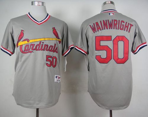 Adam Wainwright St. Louis Cardinals grey jersey