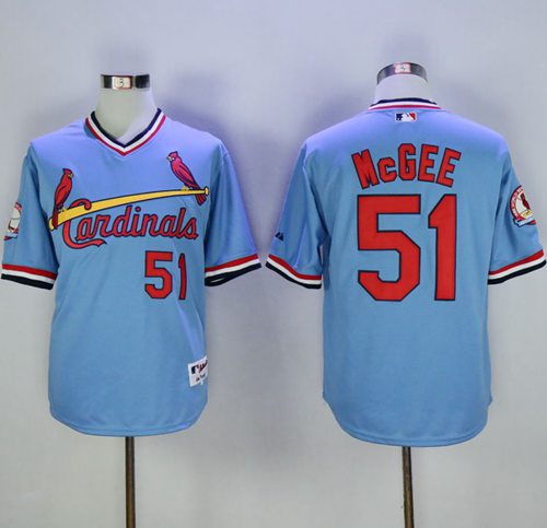 Willie McGee St. Louis Cardinals blue Throwback jersey