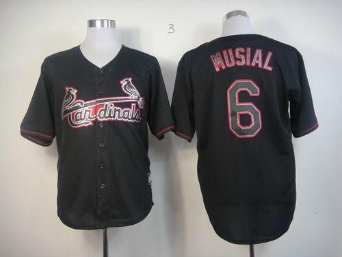 Stan Musial St. Louis Cardinals black Fashion jersey