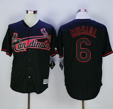 Stan Musial St. Louis Cardinals black Fashion jersey