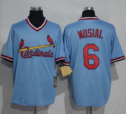 Stan Musial St. Louis Cardinals blue Throwback jersey